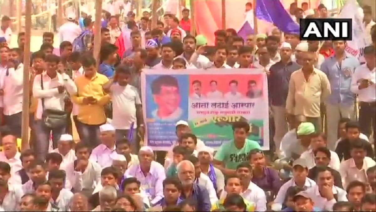 Mumbai: dalit protest march at Azad Maidan demanding the arrest of Sambhaji Bhide 