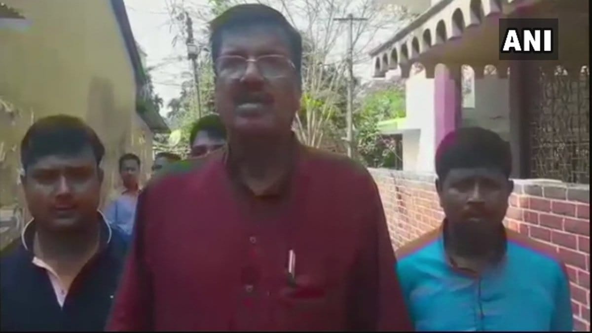 Rabindranath Ghosh Said I will break the face of BJP leader Dilip Ghosh