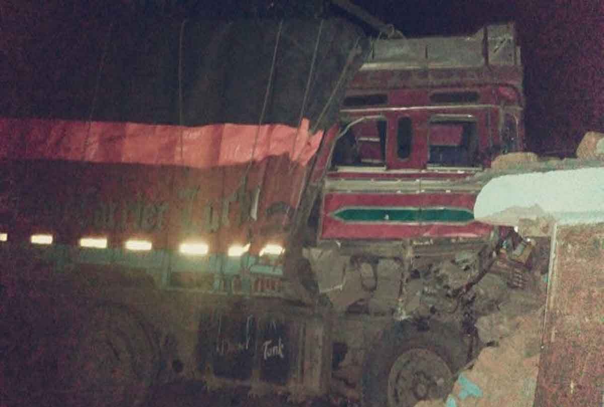 uncontrolled truck crushed father and son
