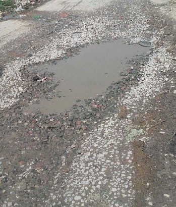 not less then one year holes dig up on roads