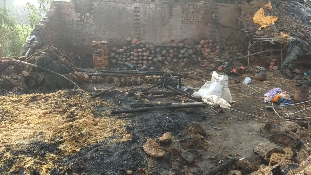 hut turn to ashes