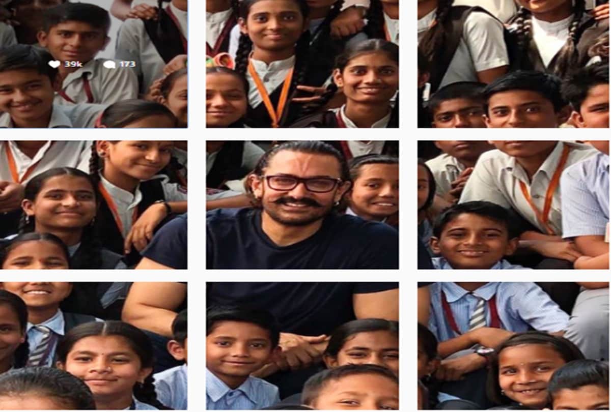 Aamir Khan shared his photo with village children on instagram