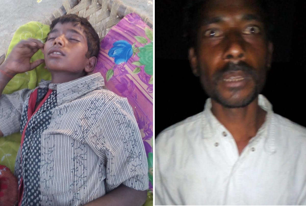 father beaten his son in lucknow