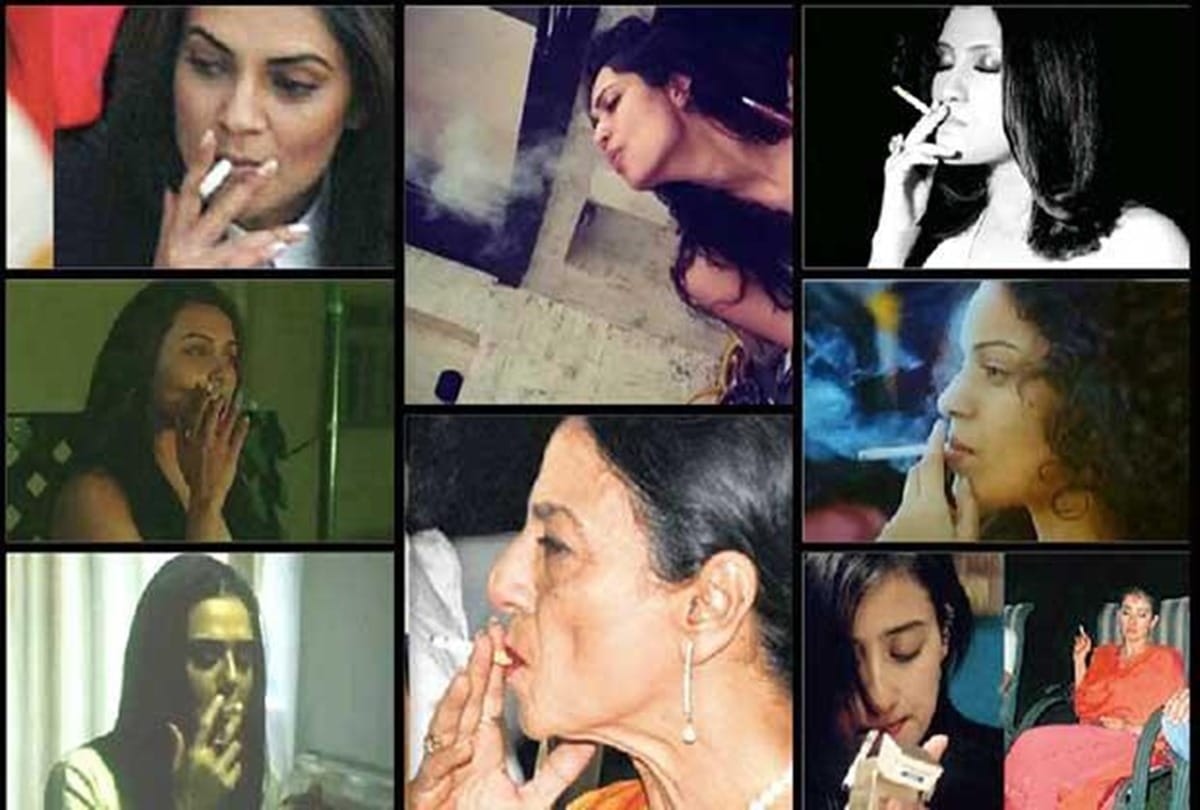 Actress who caught smoking in public places many times