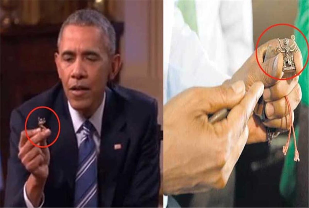 Barak Obama always carries a hanuman statue with him