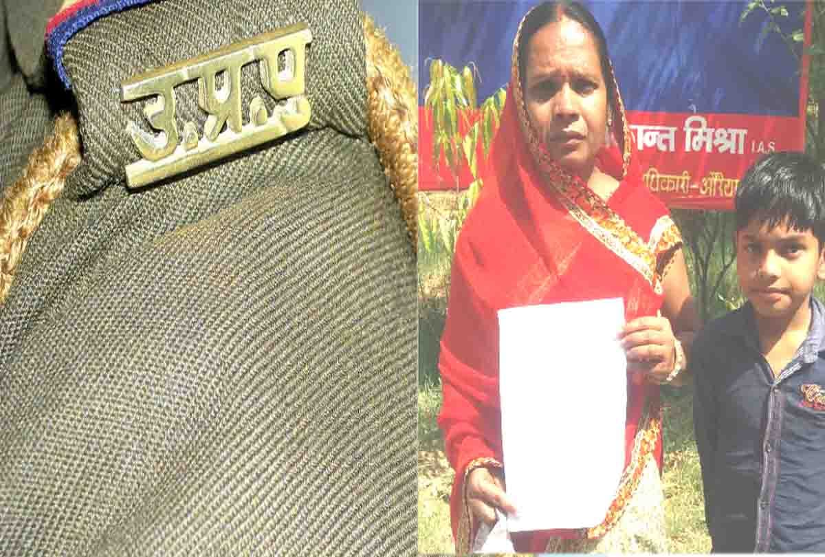 women reached to police station in up for his child