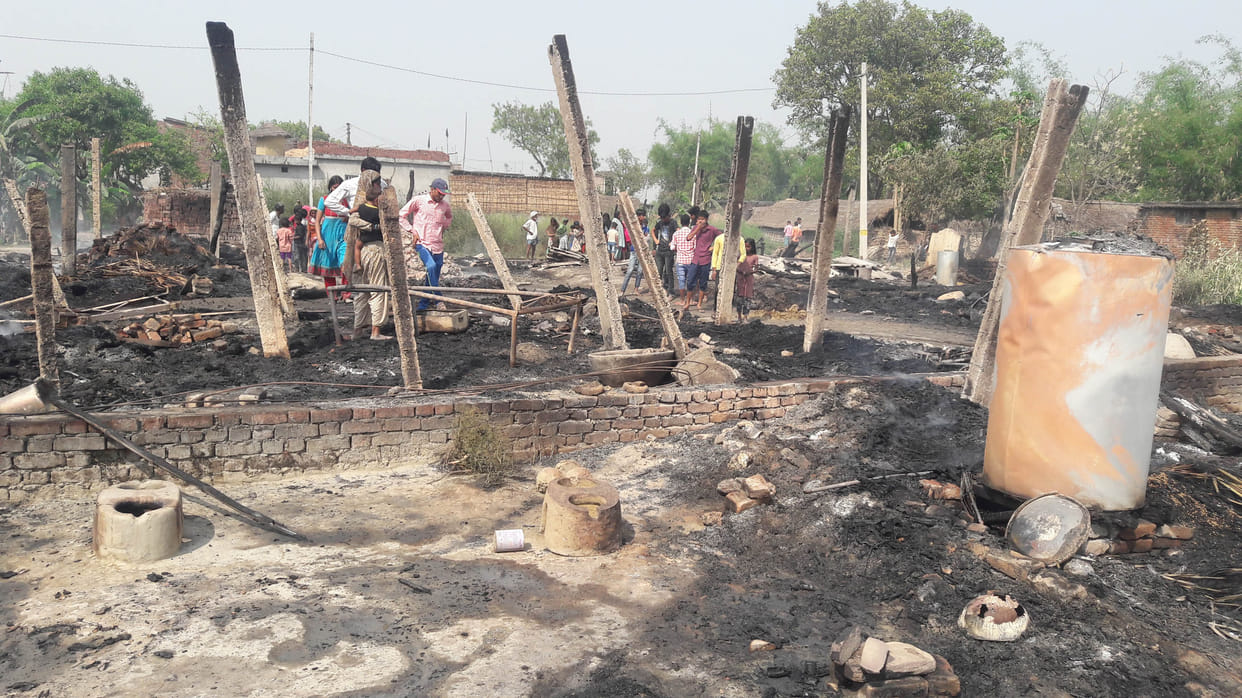 Ashes burned as 33 households of 33 houses