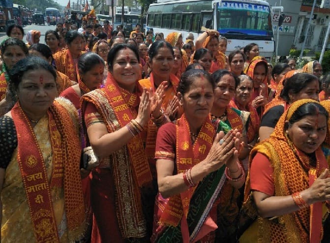 मां गर्जिया ज्योत महोत्सव मनाया धूमधाम से, निकाली शोभायात्रा