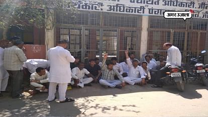 sarpanch protest against e panchayat in jind