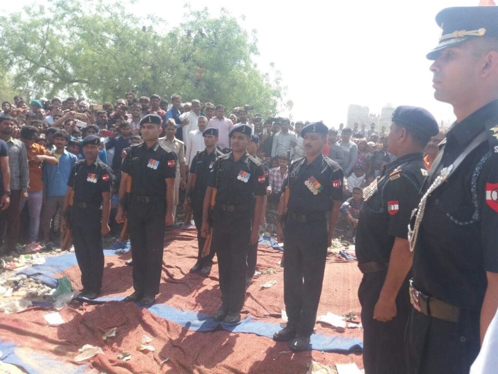 funeral of martyr soldier in mathura 