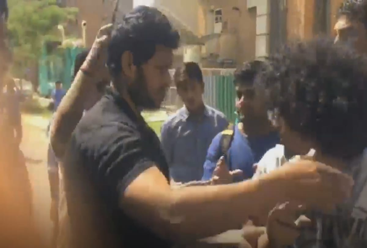 saudi arabia student beaten by bouncers in sharda university greater noida, video viral