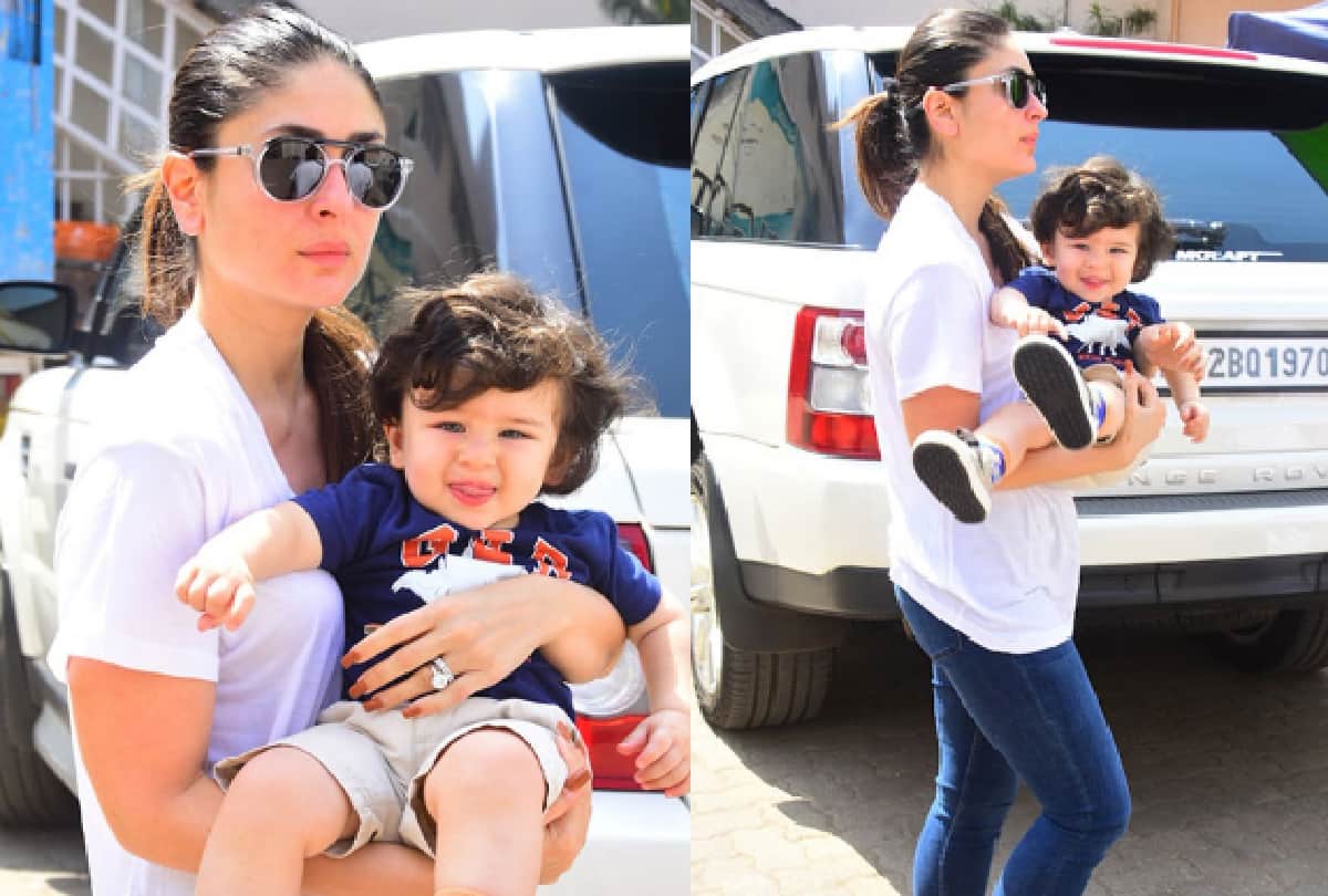 Taimur bursts out crying the moment Kareena takes him away from the camera 