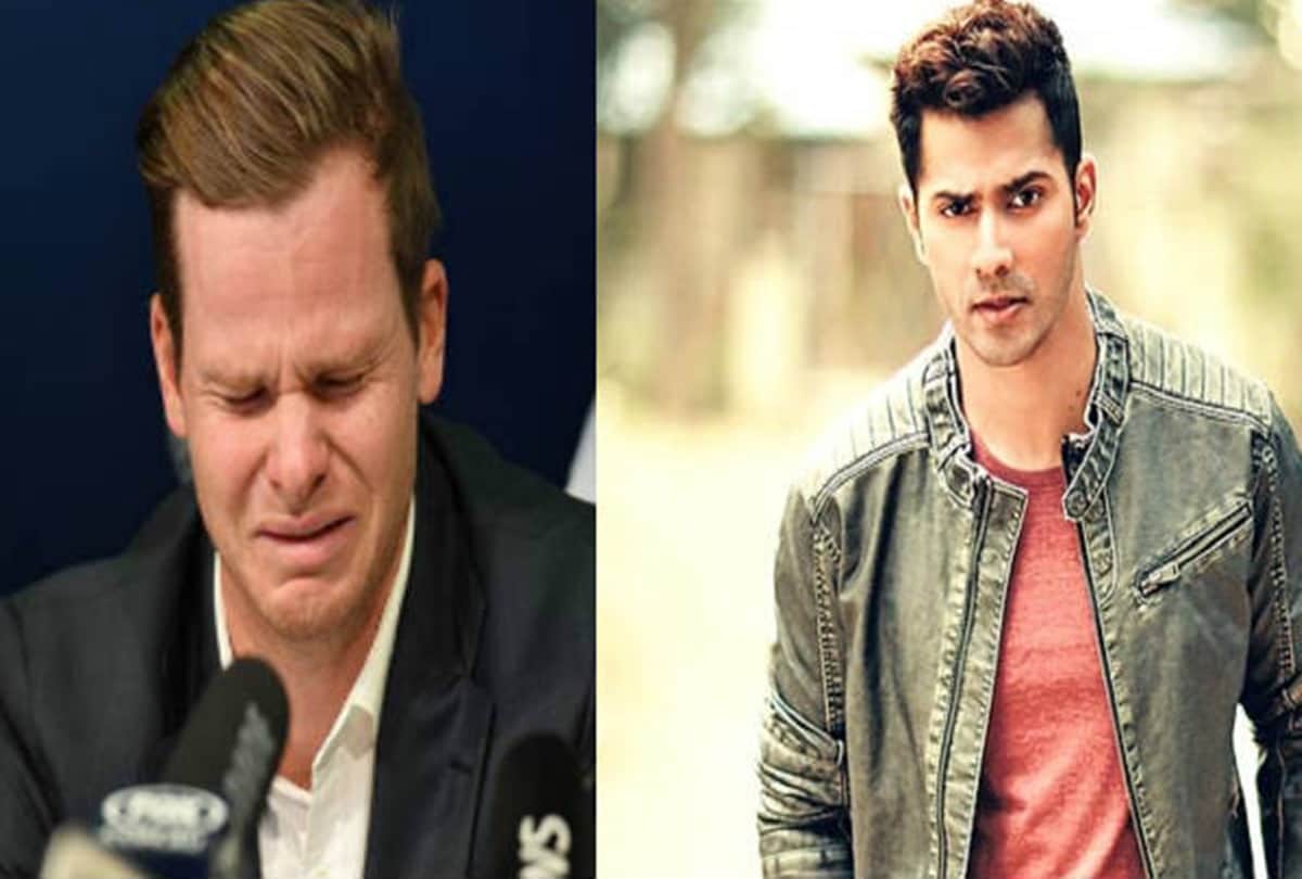 Varun Dhawan reacts after smith press conference case