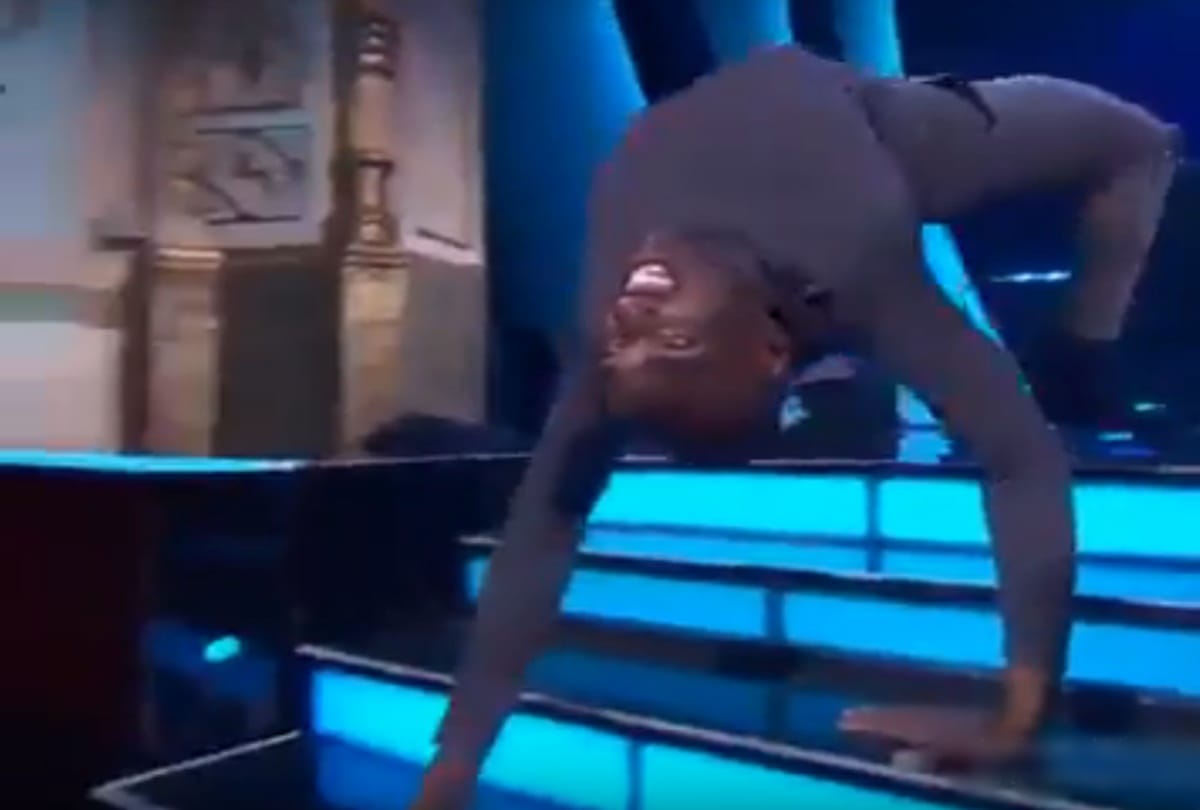 Video being viral of a human spider on a Popular TV show 