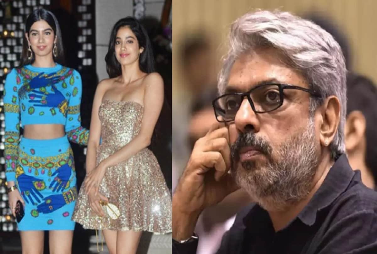 Janhvi Kapoor and Khushi Kapoor meet Sanjay Leela Bhansali in his office 