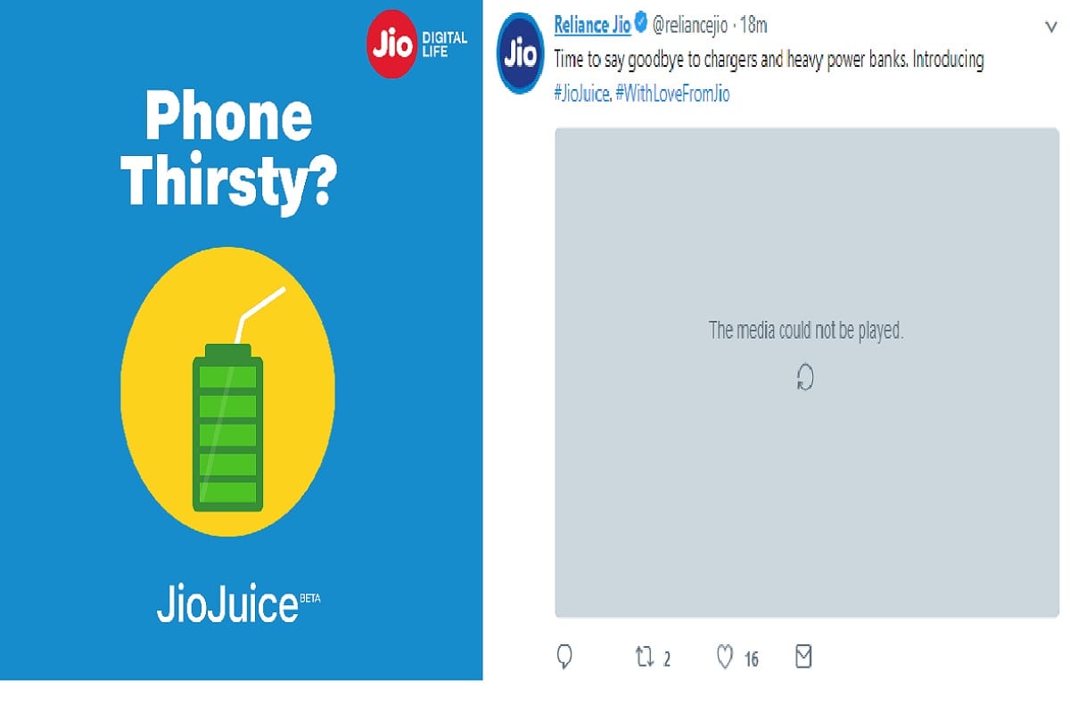 Reliance Jio accidentally tweeted JioJuice Video, Know about it 