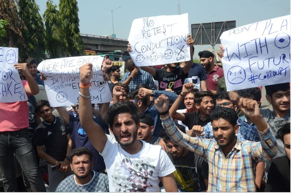 CBSE STUDENT PROTEST FOR CBSE LEAK ON 
