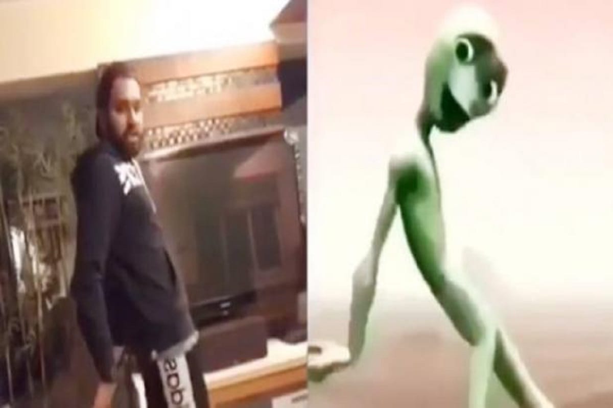 cricketer rohit sharma dance video with alien