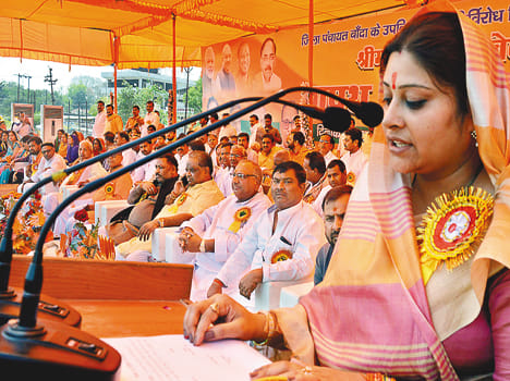 Sarita takes oath as Zila Panchayat