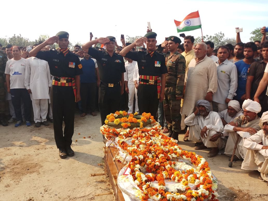 Indian Army Soldier Kamal Died in Granade Blast on Duty, Funeral