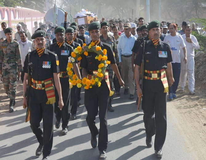 Indian Army Soldier Kamal Died in Granade Blast on Duty, Funeral