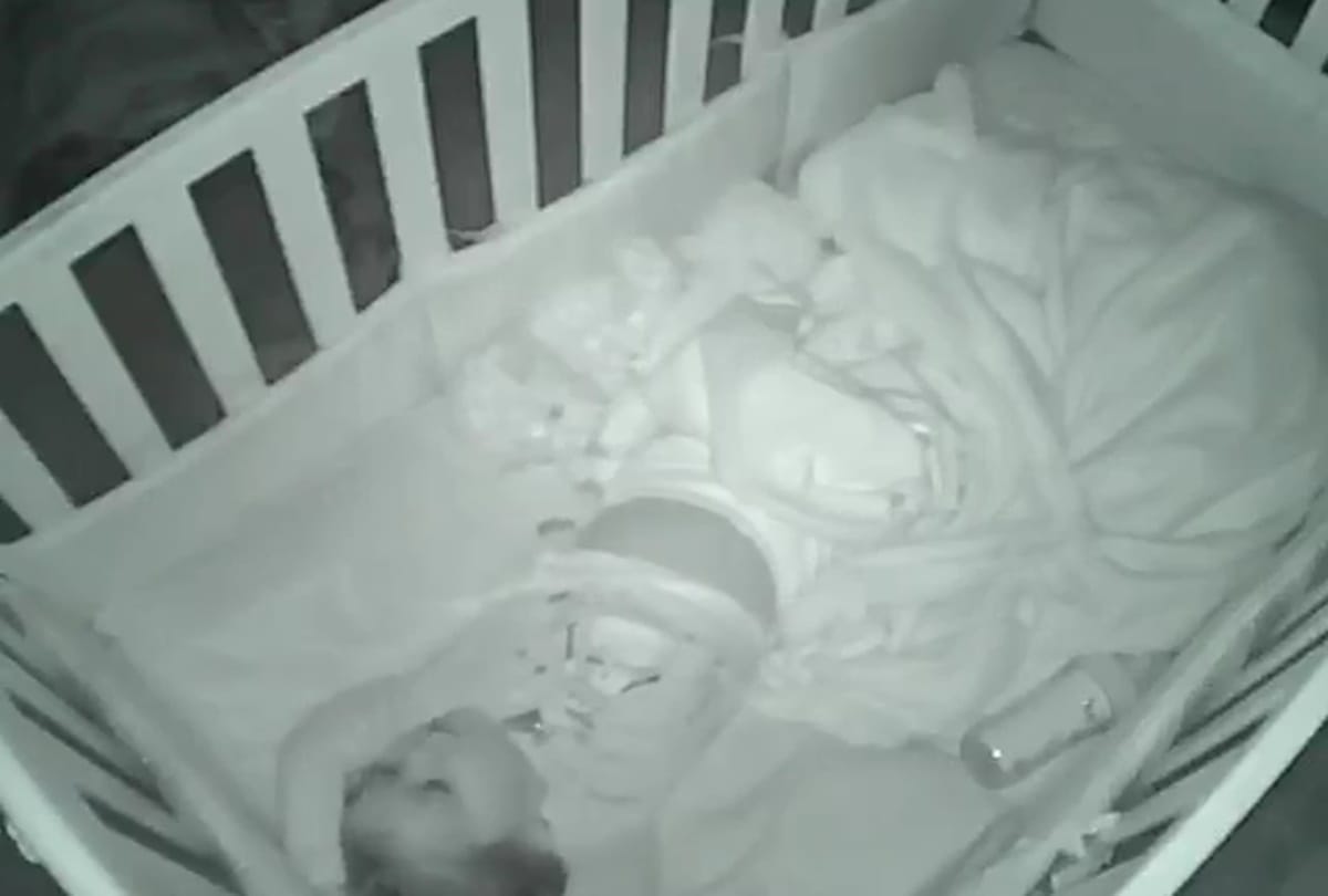 A toddler Captured in nanny cam when her saying the sweetest things about the family