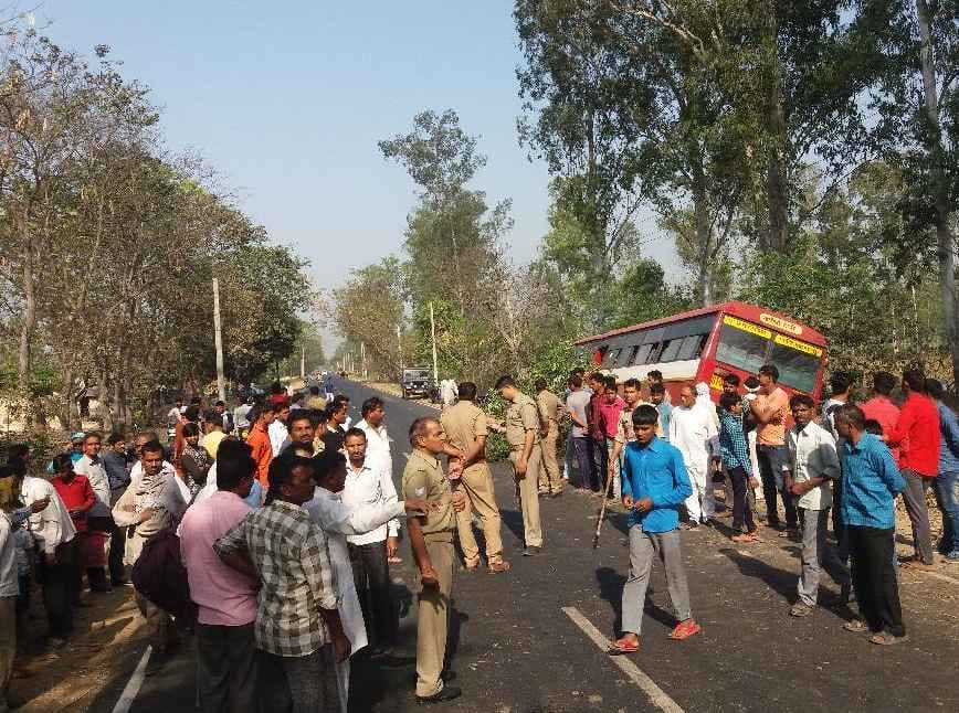 Bus collides with poles, 24 injured including driver