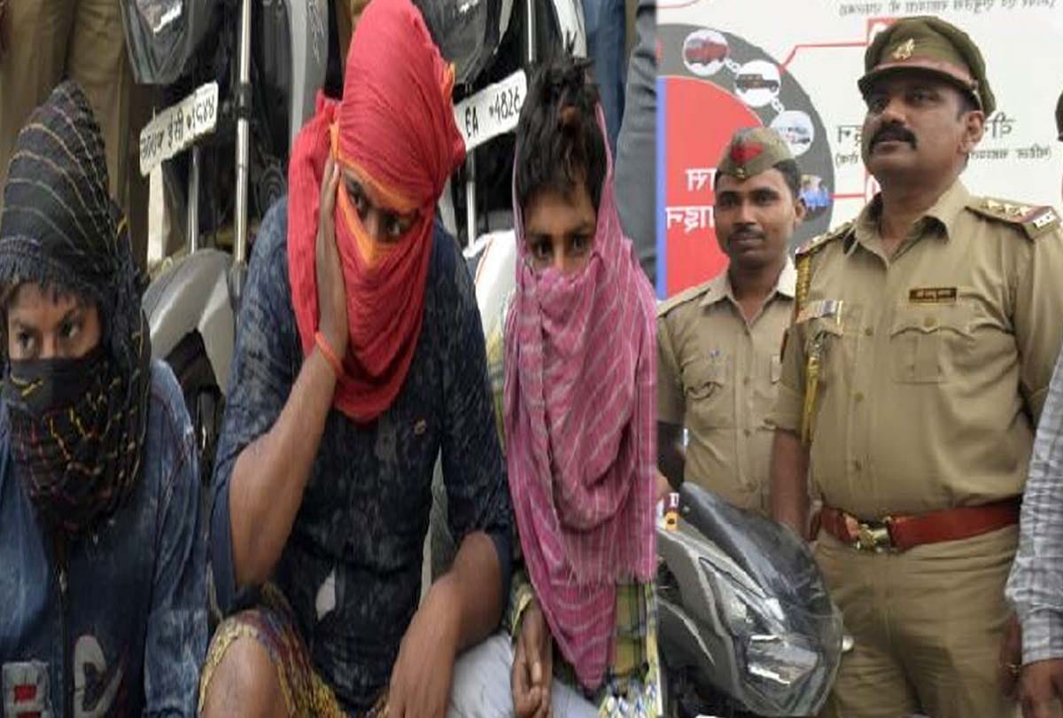 kanpur police caught a bikers gang