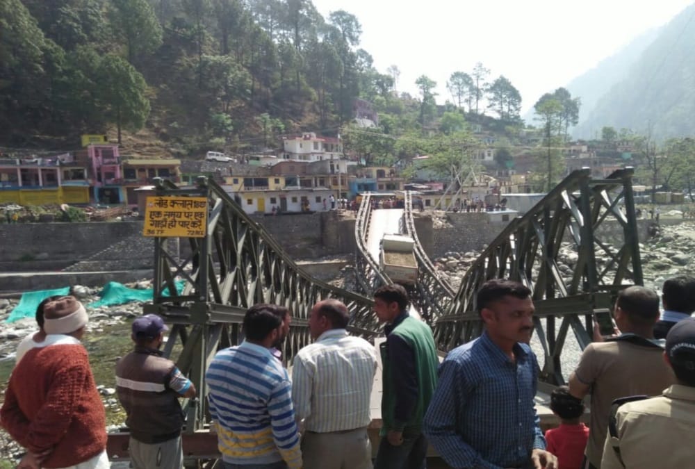 Bridge collapse horrible photos from india china border in uttarkashi