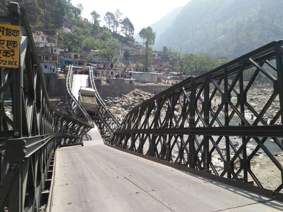 Bridge collapse horrible photos from india china border in uttarkashi