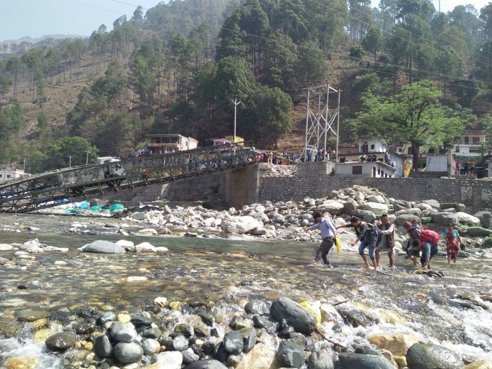 Bridge collapse horrible photos from india china border in uttarkashi