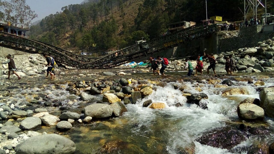 Bridge collapse horrible photos from india china border in uttarkashi