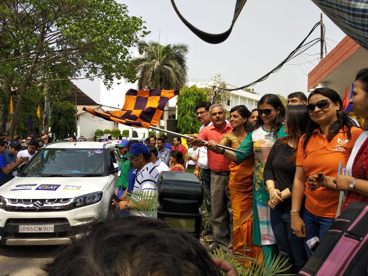 PHOTOS of womens car rally in varanasi