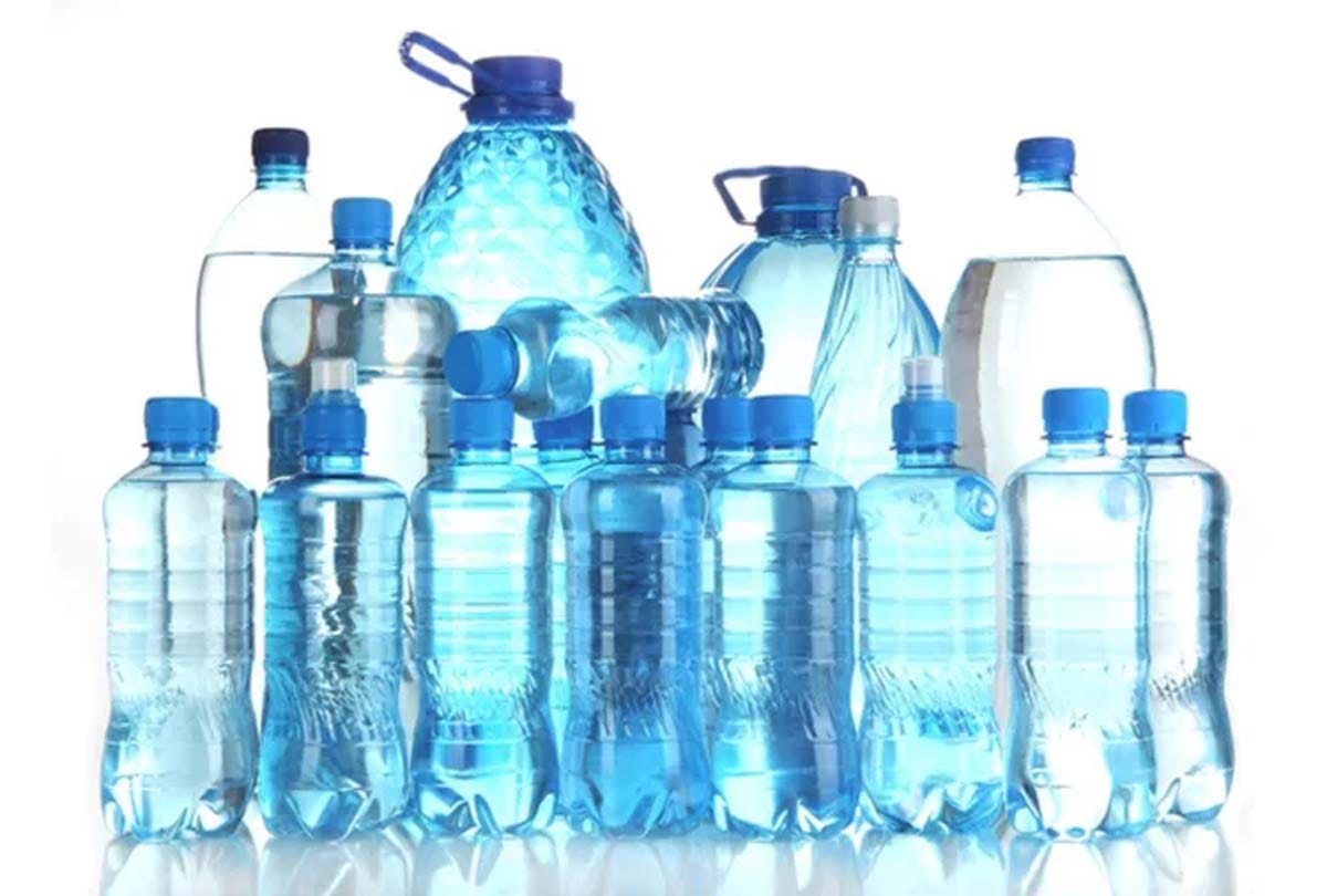 Carcinogenic chemicals emit from a plastic bottle