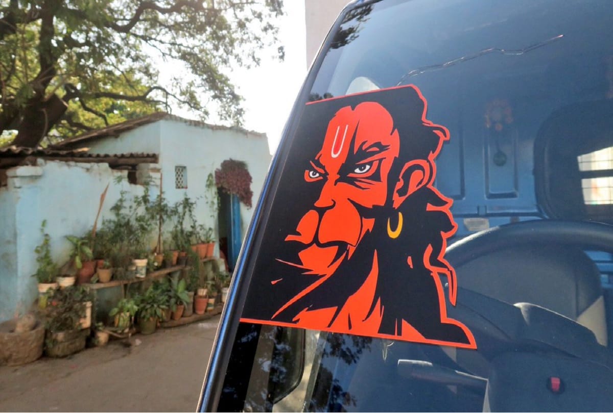 Devotees like this attitude picture of Bajrangbali, Hanuman
