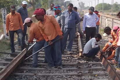 intercity express ran through a broken railway track.