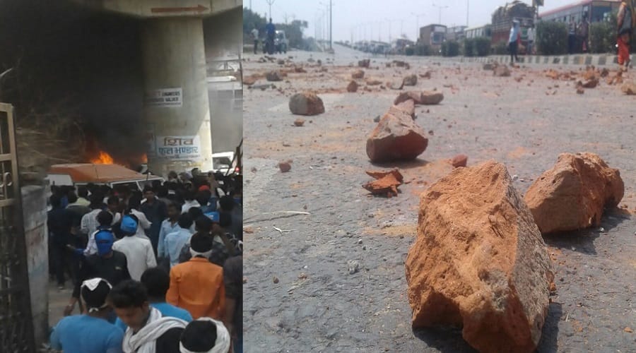 Impact of India shutdown, bawal in Meerut, fire in Muzaffarnagar