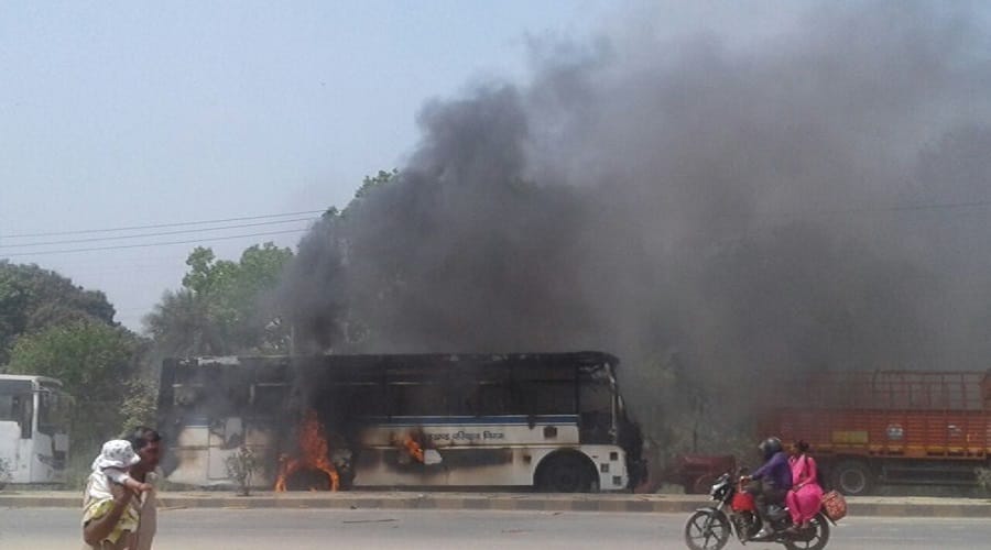 bharat bandh: bawal in Muzaffarnagar, one killed, many injured