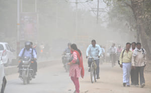 Patients with asthma rising from dirt