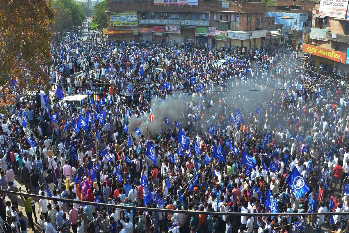 SC/ST Act protest: protestor attack on BJP MLA office in mathura