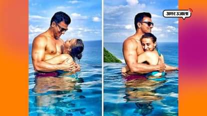 TV ACTOR SIDDHAANT SURYAVANSHI SUPERMODEL ALESIA RAUT HONEYMOON PHOTOS IN BALI