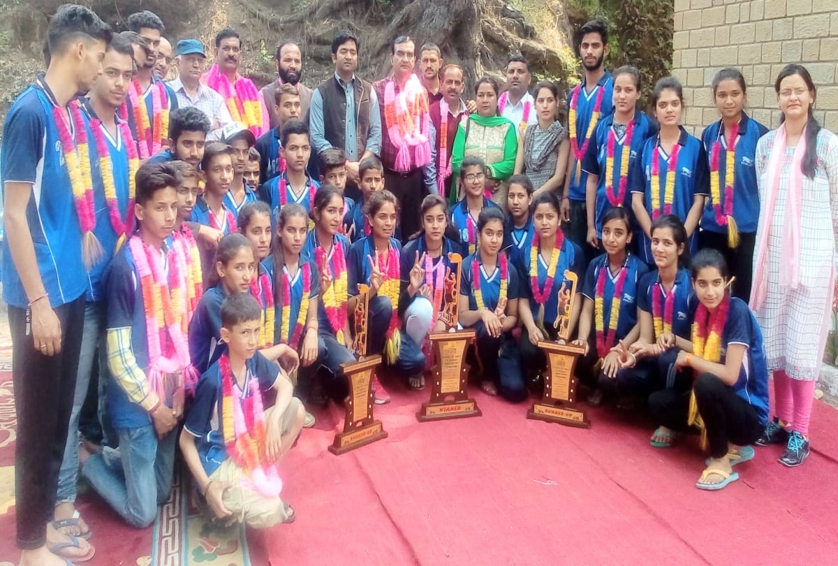  korfball championship winner team warm welcomed at hamirpur