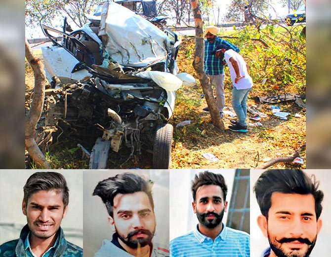 Four Boys Died in Road Accident in Patiala