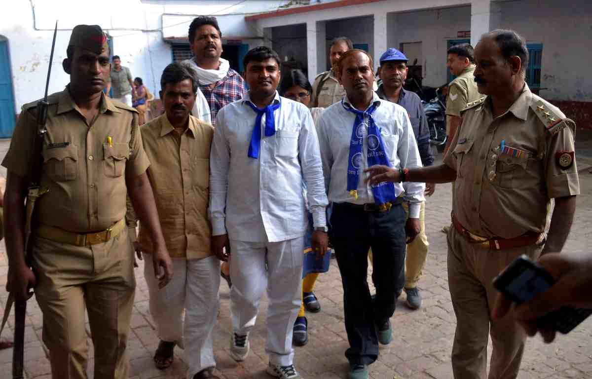 Protest In varanasi by dalit groups in the against of SC ST act review