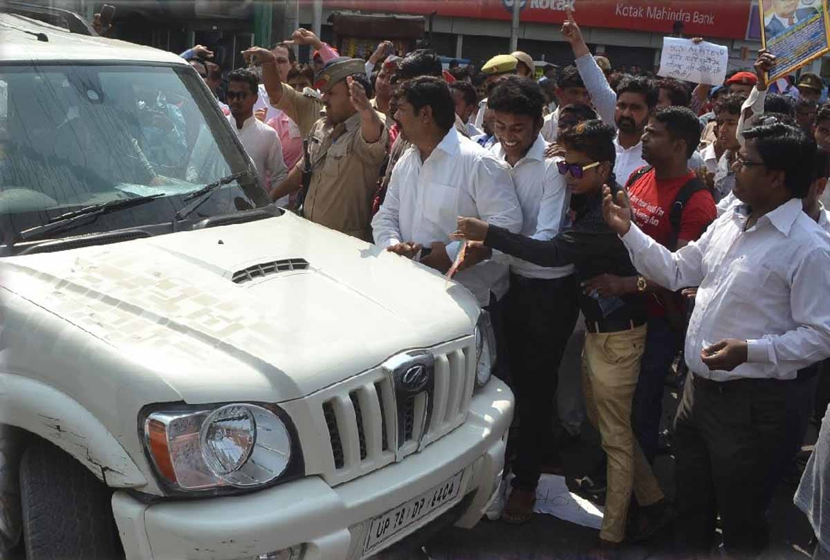 Bharat Bandh demonstration in Kanpur