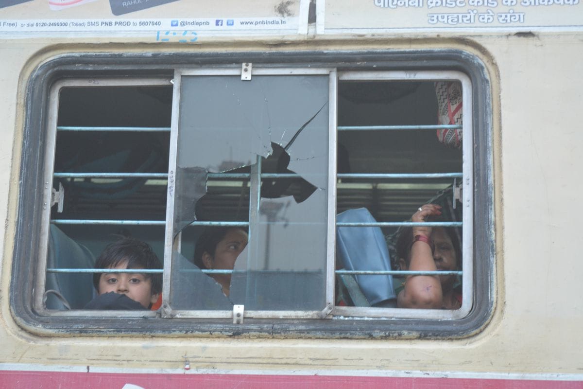 SC/ST Act protest: protestor stops trains and fracas passengers at mathura junction