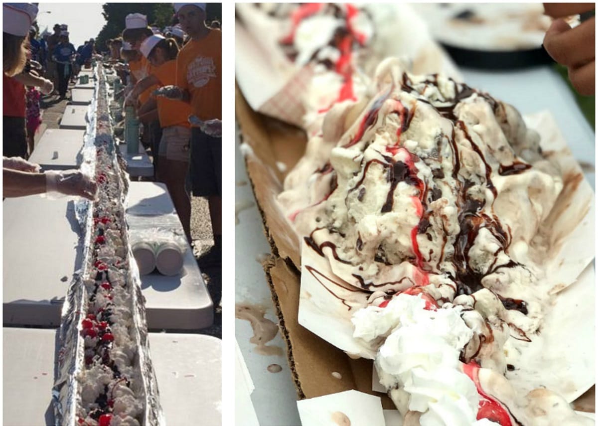 the giant sundae created world's longest ice-cream dessert, sets guiness world's record 