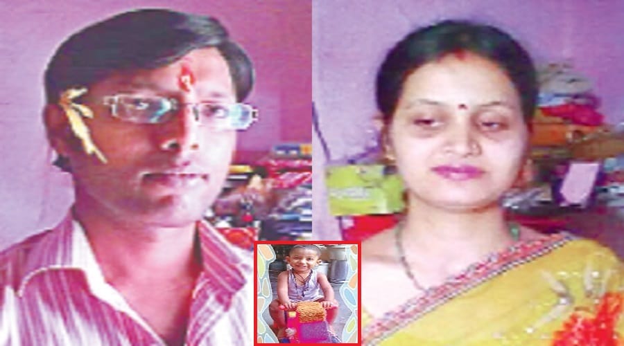A young man murdered wife and daughter at meerut, later injured himself