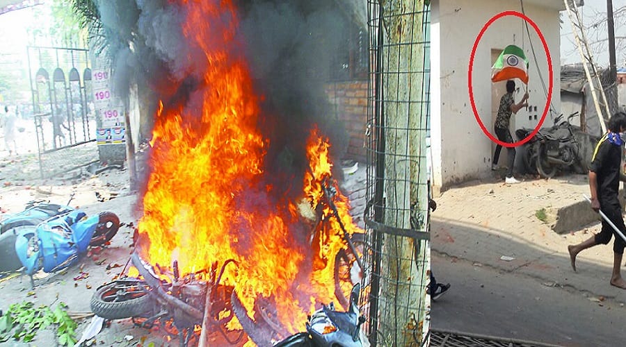 SC-ST Act: Tricolor in the hands, the rioters resorting to violence