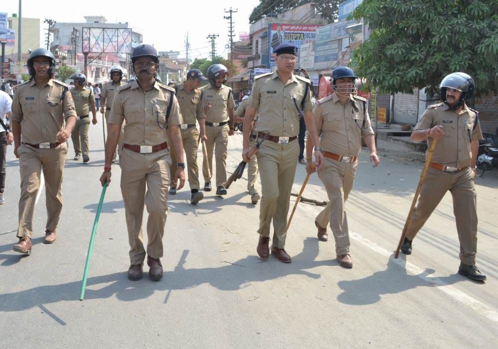 bharat bandh against reservation high alert in uttar pradesh.